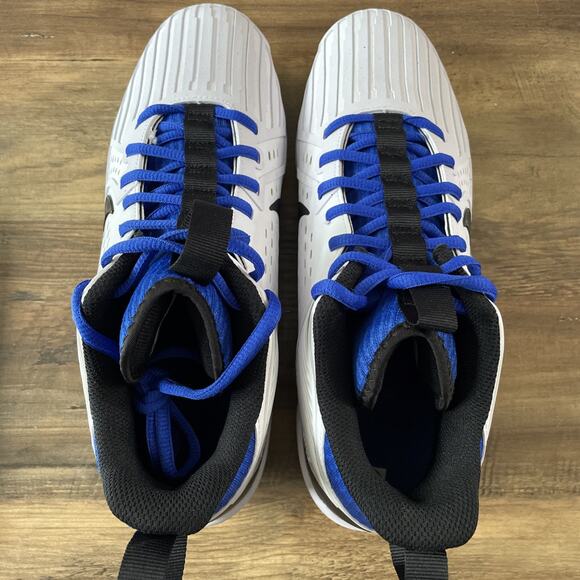 Nike Men’s 11.5 Alpha Menace Strong Football Cleats White/Hyper Royal II5139-101 - Picture 4 of 8